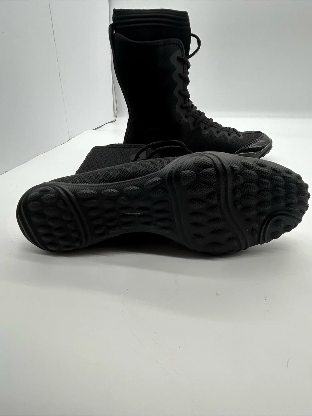 Thestron Men's Professional Black High-Top Boxing /Wrestling Shoes size 9 NWOT